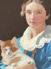 Young girl with her cat